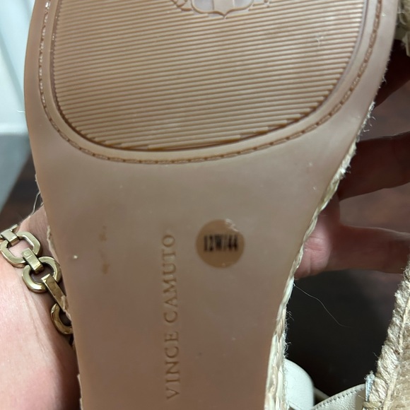 NWT Vince 
Camuto Jellisa
Cream/beige Espadrille
Wedge Platform Sandals 12W - Picture 7 of 9